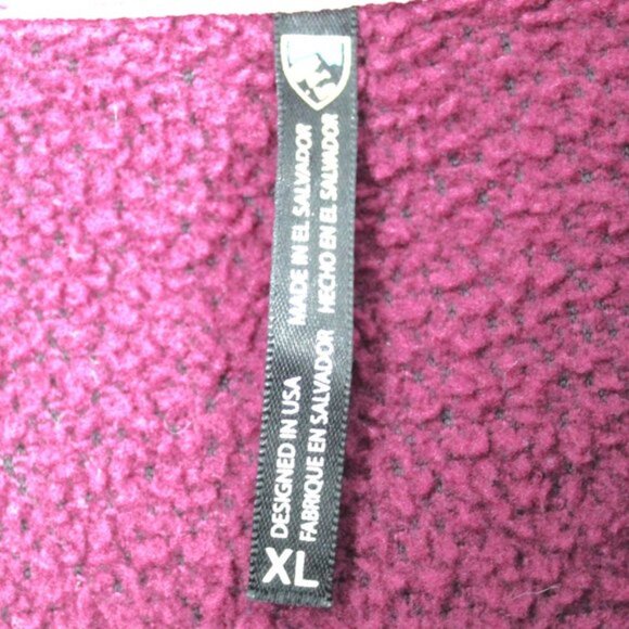 Kuhl Avalon Fleece Pullover Sweater Women’s Size XL Purple/Wine - Picture 2 of 5